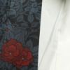 大島紬 良品 証紙あり しつけ糸付き 正絹 身丈159cm 裄丈66.5cm 花柄 袷仕立て 青・紺_画像24