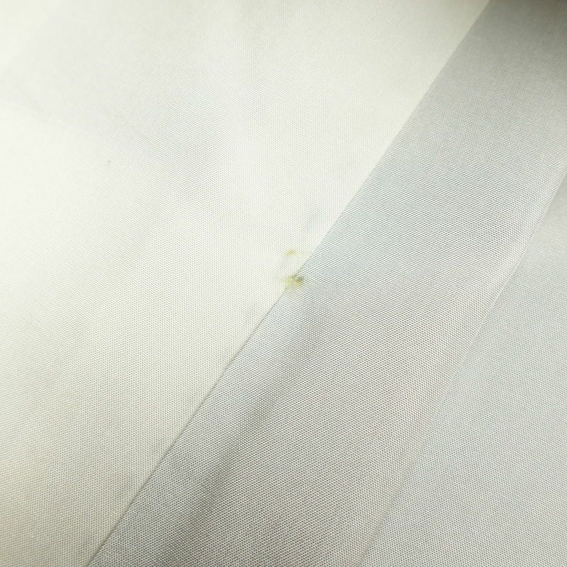 紬 美品 しつけ糸付き 紬着物 正絹 花柄 身丈170cm 裄丈66cm 袷仕立て 青・紺_画像25