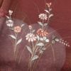付け下げ 一つ紋付き 正絹 刺繍 花柄 身丈157.5cm 裄丈65cm 袷仕立て 小豆・エンジ_画像8