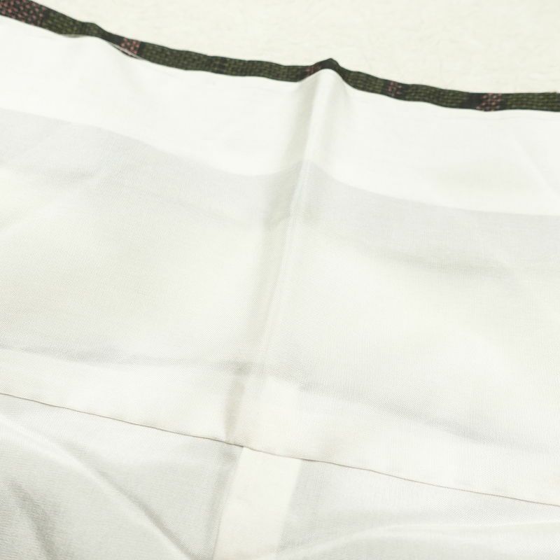 紬 良品 しつけ糸付き 正絹 幾何学柄・抽象柄 身丈156cm 裄丈63cm 袷仕立て 小豆・エンジ_画像27
