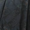 紬 良品 しつけ糸付き 正絹 花柄 つむぎ 身丈158.5cm 裄丈63.5cm 袷仕立て 青・紺_画像6