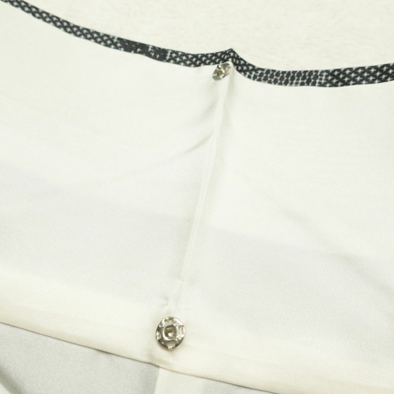 紬 美品 しつけ糸付き 正絹 木の葉・植物柄 身丈164.5cm 裄丈66.5cm 袷仕立て グレー_画像25