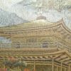 袋帯 丸帯 良品 全通柄 フォーマル用 正絹 金閣寺 日光 風景柄 金・銀_画像2