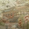 袋帯 丸帯 良品 全通柄 フォーマル用 正絹 金閣寺 日光 風景柄 金・銀_画像27