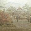 袋帯 丸帯 良品 全通柄 フォーマル用 正絹 金閣寺 日光 風景柄 金・銀_画像35