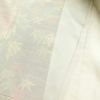大島紬 良品 証紙あり しつけ糸付き 正絹 身丈161.5cm 裄丈65.5cm 木の葉・植物柄 袷仕立て クリーム_画像24