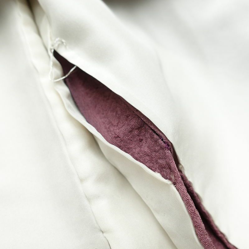 付け下げ 附下 正絹 花柄 袷仕立て 身丈164cm 裄丈65.5cm 椿 紫・藤色_画像18