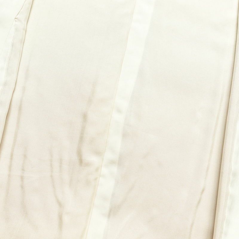 付け下げ 縮緬 一つ紋付き 正絹 木の葉・植物柄 袷仕立て 身丈156.5cm 裄丈67cm 松 箔 黄・黄土色_画像19