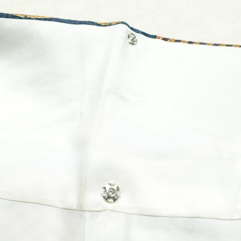 小紋 良品 三田村環作 しつけ糸付き 落款入り 正絹 古典柄 袷仕立て 身丈154cm 裄丈64cm 多色使い_画像19