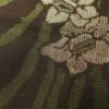 アンティーク着物 しつけ糸付き 正絹 花柄 袷仕立て 身丈164cm 裄丈69.5cm 茶_画像7