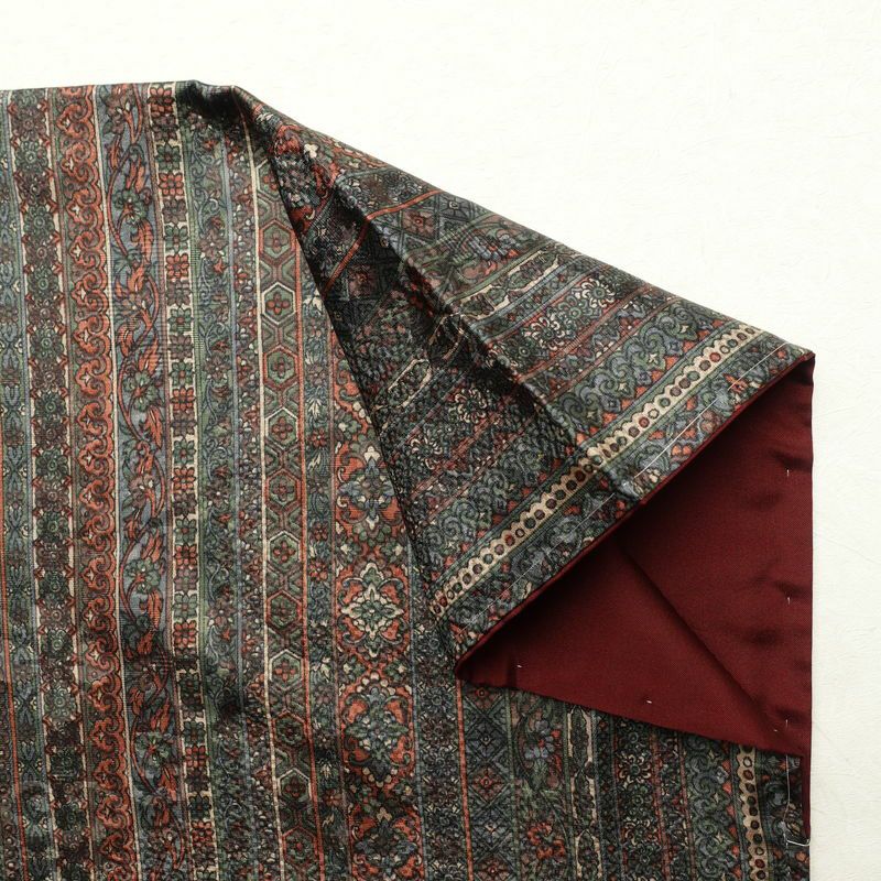 小紋 正絹 幾何学柄・抽象柄 袷仕立て 身丈151cm 裄丈64.5cm 着物 多色使い_画像10