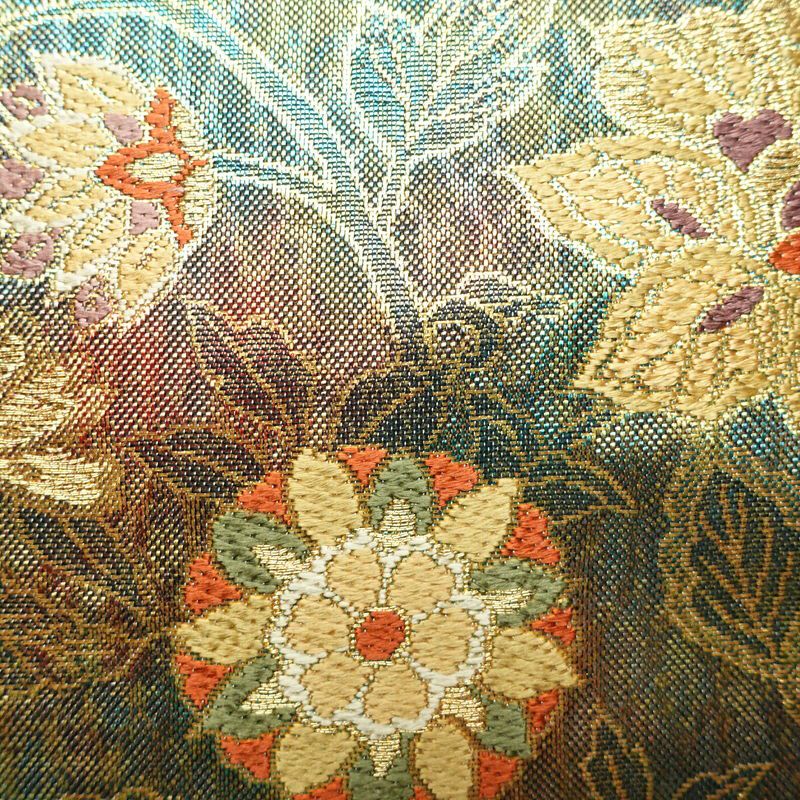 袋帯 六通柄 良品 フォーマル用 正絹 花柄 多色使い_画像3