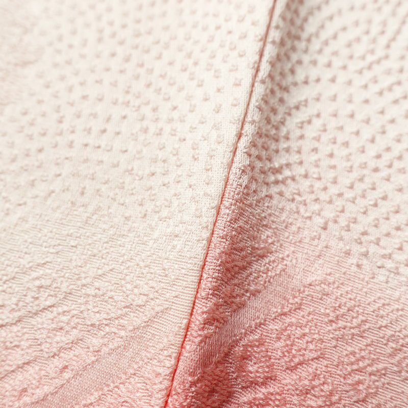 付け下げ 一つ紋付き 正絹 その他の柄 袷仕立て 身丈166.5cm 裄丈66cm 附下 着物 ピンク_画像7