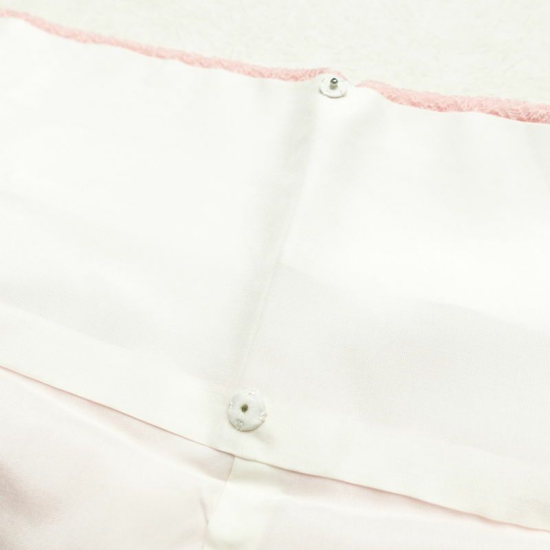 付け下げ 一つ紋付き 正絹 その他の柄 袷仕立て 身丈166.5cm 裄丈66cm 附下 着物 ピンク_画像19