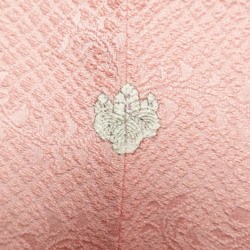 付け下げ 一つ紋付き 正絹 その他の柄 袷仕立て 身丈166.5cm 裄丈66cm 附下 着物 ピンク_画像21