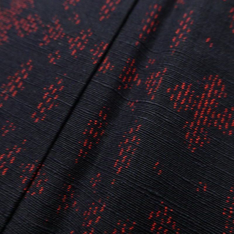 紬 良品 正絹 幾何学柄・抽象柄 袷仕立て 身丈155.5cm 裄丈65cm 紬着物 青・紺_画像8