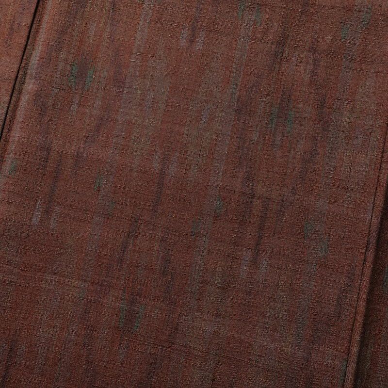 紬 正絹 幾何学柄・抽象柄 袷仕立て 身丈163cm 裄丈67.5cm 紬着物 茶_画像6