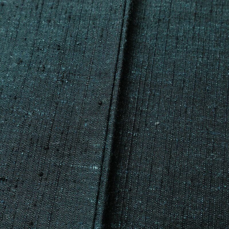 男性用 紬着物 良品 しつけ糸付き アンサンブル 正絹 無地 袷仕立て 身丈137cm 裄丈66cm 青・紺_画像8