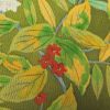 小紋 良品 正絹 木の葉・植物柄 袷仕立て 身丈157.5cm 裄丈64cm 着物 緑・うぐいす色_画像7