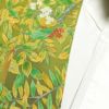 小紋 良品 正絹 木の葉・植物柄 袷仕立て 身丈157.5cm 裄丈64cm 着物 緑・うぐいす色_画像17