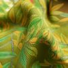 小紋 良品 正絹 木の葉・植物柄 袷仕立て 身丈157.5cm 裄丈64cm 着物 緑・うぐいす色_画像21