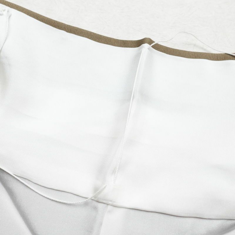 付け下げ 正絹 一つ紋付き 金彩 古典柄 袷仕立て 身丈159.5cm 裄丈65cm 刺繍 附下 着物 黄・黄土色_画像19