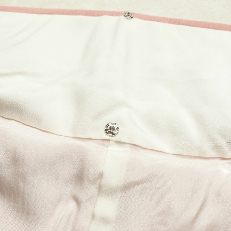 訪問着 美品 しつけ糸付き 落款入り 縮緬 正絹 花柄 袷仕立て 身丈163cm 裄丈67.5cm 共八掛 ピンク_画像19