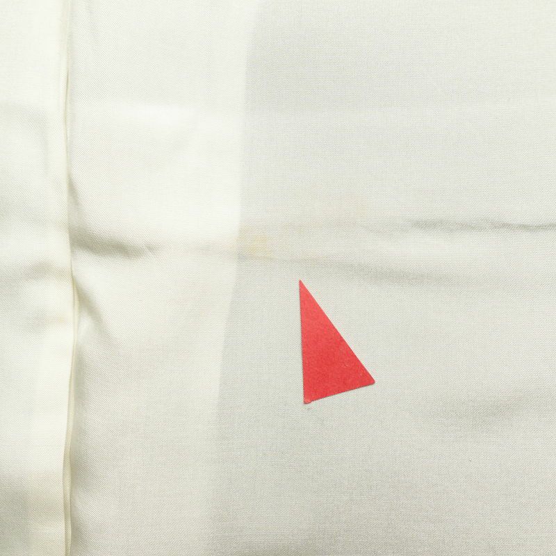 色留袖 良品 一つ紋付き 金駒刺繍 綸子 正絹 木の葉・植物柄 袷仕立て 身丈160cm 裄丈64cm 箔 黄・黄土色_画像20