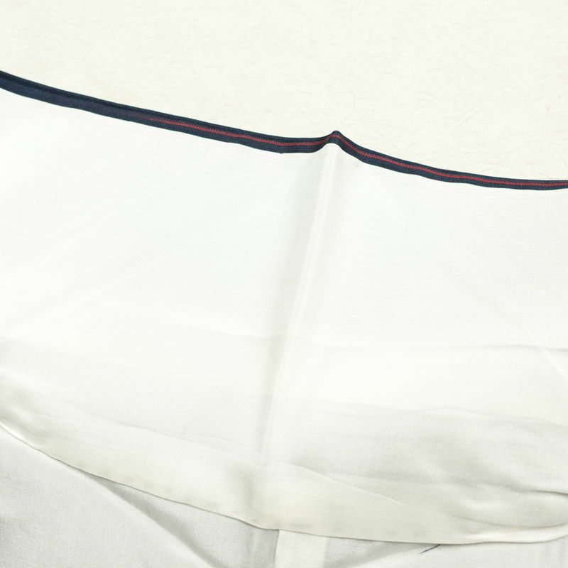 紬 美品 しつけ糸付き 正絹 蝶・昆虫柄 袷仕立て 身丈159cm 裄丈66.5cm 紬着物 青・紺_画像19