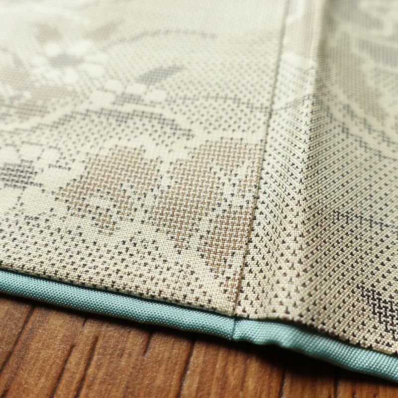 紬 正絹 古典柄 袷仕立て 身丈158cm 裄丈65cm 紬着物 グレー_画像9