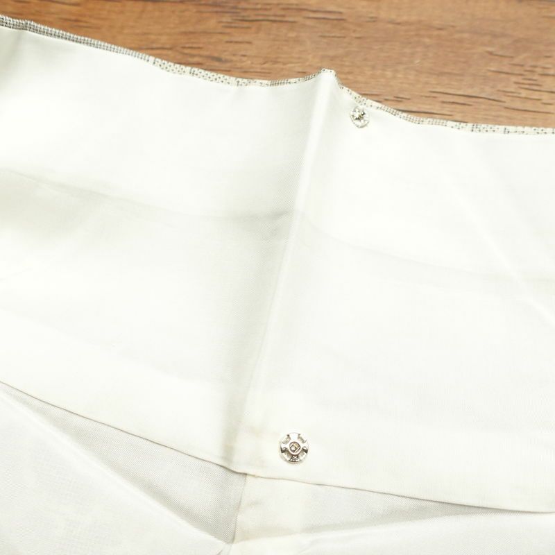 紬 正絹 古典柄 袷仕立て 身丈158cm 裄丈65cm 紬着物 グレー_画像17