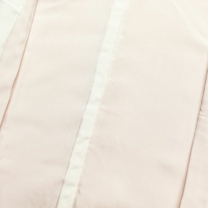 付け下げ 良品 しつけ糸付き 正絹 木の葉・植物柄 袷仕立て 身丈167.5cm 裄丈65.5cm 刺繍 金彩 附下 ピンク_画像18