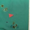 小紋 良品 スワトウ刺繍 正絹 花柄 袷仕立て 身丈160.5cm 裄丈66cm 金彩 蟹 海老 着物 黄・黄土色_画像19