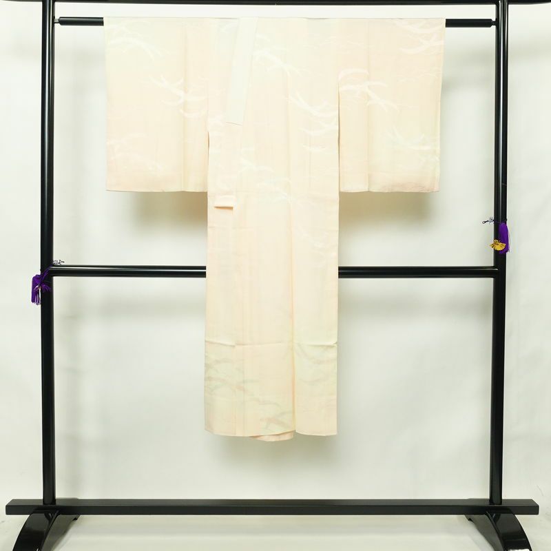 長襦袢 楊柳 正絹 古典柄 袷仕立て 身丈129cm 裄丈66.5cm ピンク_画像2