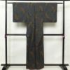 紬 良品 正絹 古典柄 袷仕立て 身丈160cm 裄丈65cm 紬着物 青・紺_画像2