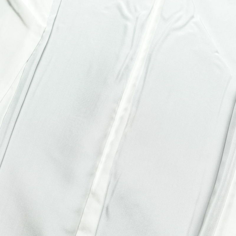 付け下げ 二代目山田栄一 落款入り 良品 ちりめん 正絹 袷仕立て 身丈160.5cm 裄丈67cm 共八掛 着物 附下 金糸 幾何学柄・抽象柄 紫・藤色_画像17