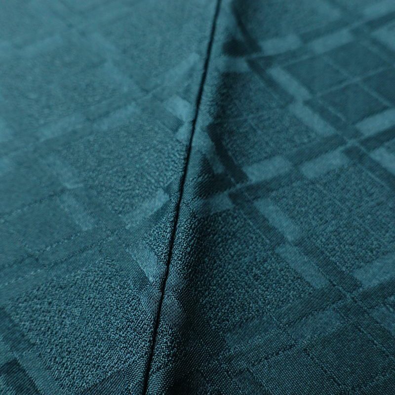 小紋 飛び柄 正絹 人物・動物柄 袷仕立て 身丈166cm 裄丈64cm 緑・うぐいす色_画像8