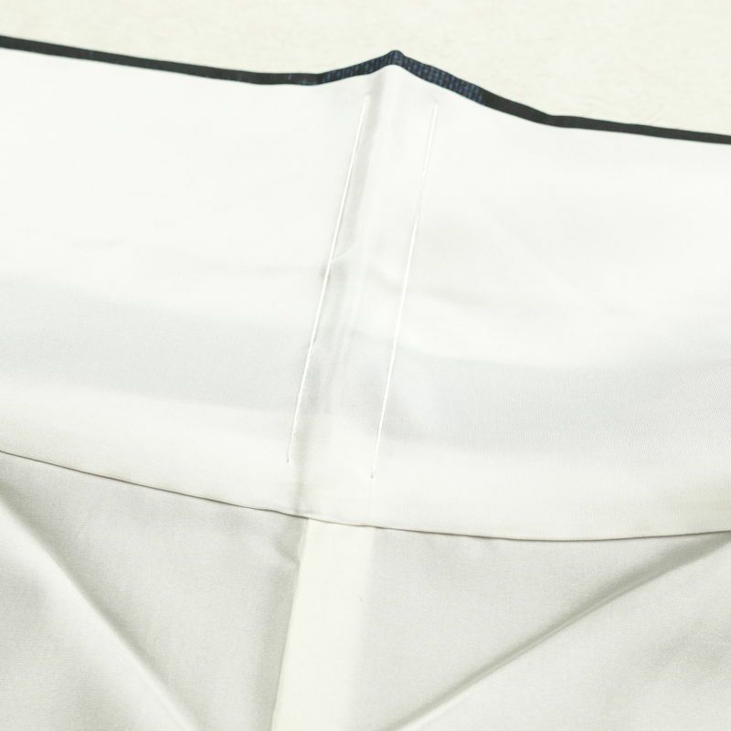 大島紬 良品 証紙なし 正絹 古典柄 麻の葉 袷仕立て 身丈160cm 裄丈66.5cm 青・紺_画像17