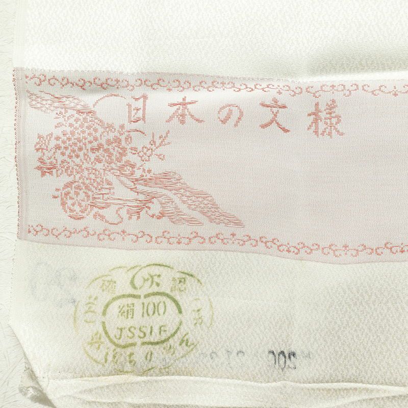 小紋 しつけ糸付き 縮緬 正絹 花柄 袷仕立て 身丈161.5cm 裄丈65cm 着物 青・紺_画像21