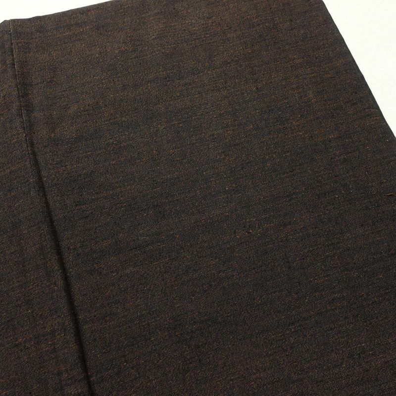 男性用 着物 アンサンブル 着物 羽織 2点セット セット品 正絹 無地 袷仕立て 身丈145.5cm 裄丈70cm 茶_画像11