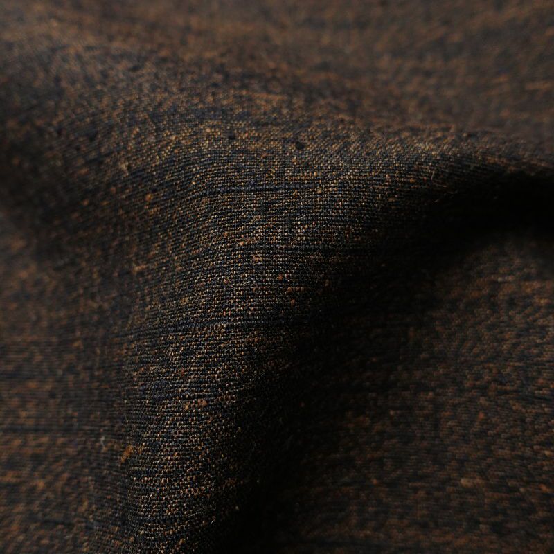 男性用 着物 アンサンブル 着物 羽織 2点セット セット品 正絹 無地 袷仕立て 身丈145.5cm 裄丈70cm 茶_画像21