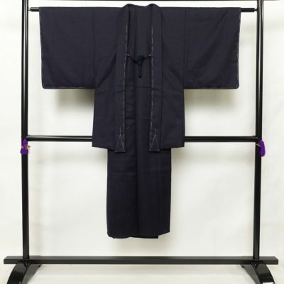 男性用 着物 良品 しつけ糸付き アンサンブル 4点セット セット品