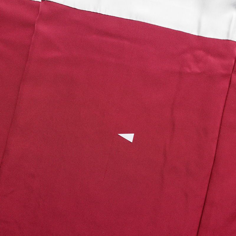 振袖 辻が花 作家物 孝美 落款入り 良品 絞り 正絹 花柄 袷仕立て 身丈165.5cm 裄丈67.5cm 金彩 小豆・エンジ_画像19