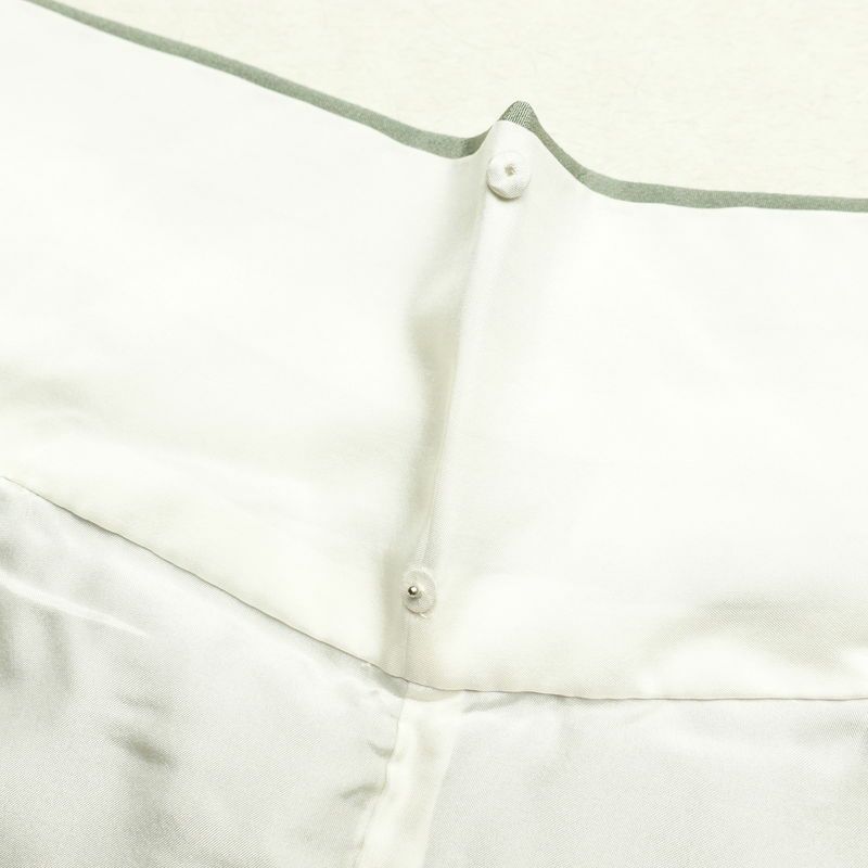 色留袖 良品 落款入り 五つ紋付き 縮緬 正絹 風景柄 袷仕立て 身丈159.5cm 裄丈65.5cm 箔 着物 緑・うぐいす色_画像20