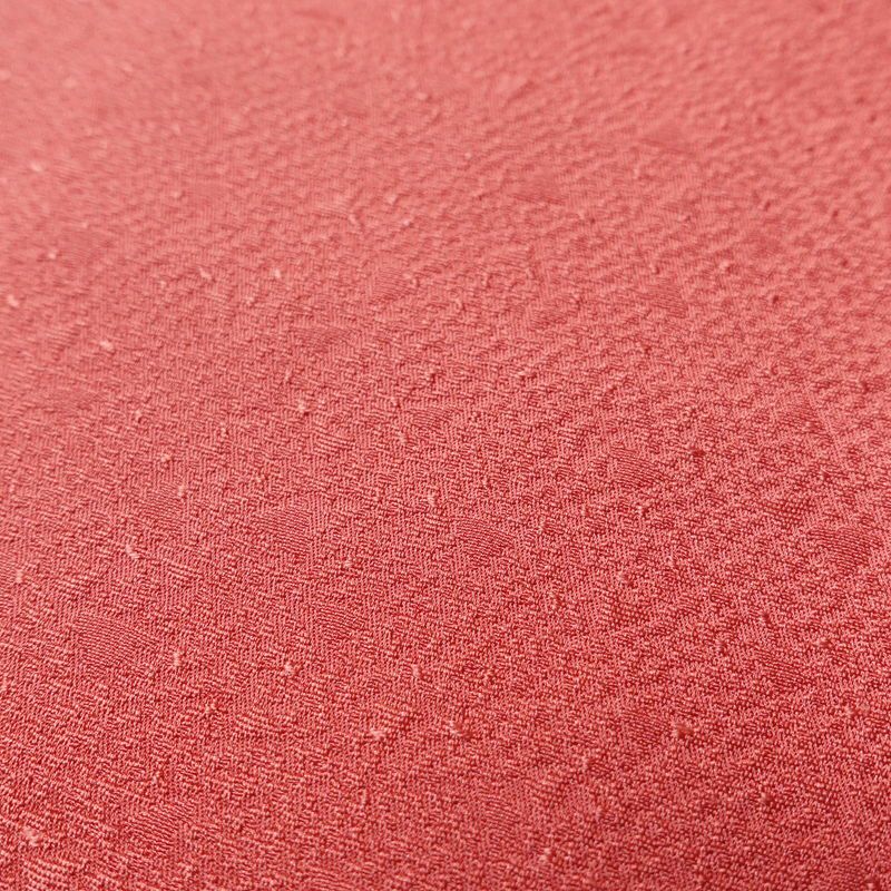 色無地 良品 一つ紋付き 正絹 無地 袷仕立て 身丈155cm 裄丈65.5cm 一部しつけ糸付き 着物 赤・朱_画像6