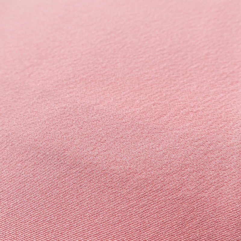 色無地 良品 しつけ糸付き 縮緬 一つ紋付き 正絹 無地 袷仕立て 身丈157.5cm 裄丈64.5cm 着物 ピンク_画像6