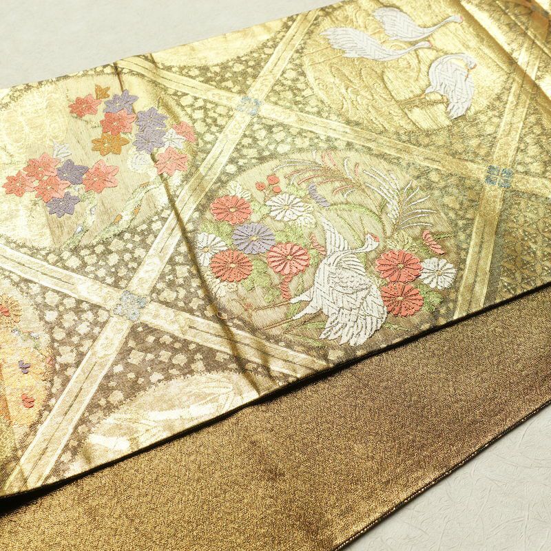 袋帯 六通柄 フォーマル用 正絹 古典柄 金・銀_画像11