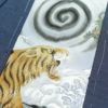 男性用 紬着物 美品 しつけ糸付き アンサンブル 羽織 着物 2点 セット品 正絹 縞柄・線柄 袷仕立て 身丈152.5cm 裄丈71.5cm 青・紺_画像18