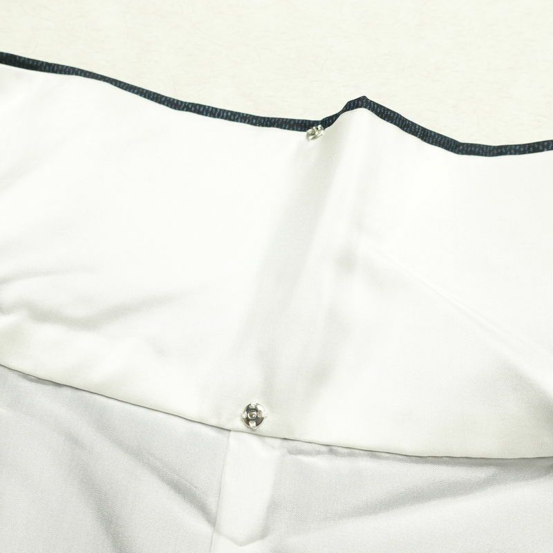 本場大島紬 良品 証紙あり 正絹 花柄 袷仕立て 身丈158cm 裄丈67cm 青・紺_画像18