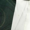 紬 正絹 幾何学柄・抽象柄 袷仕立て 身丈153.5cm 裄丈63.5cm 紬着物 緑・うぐいす色_画像16